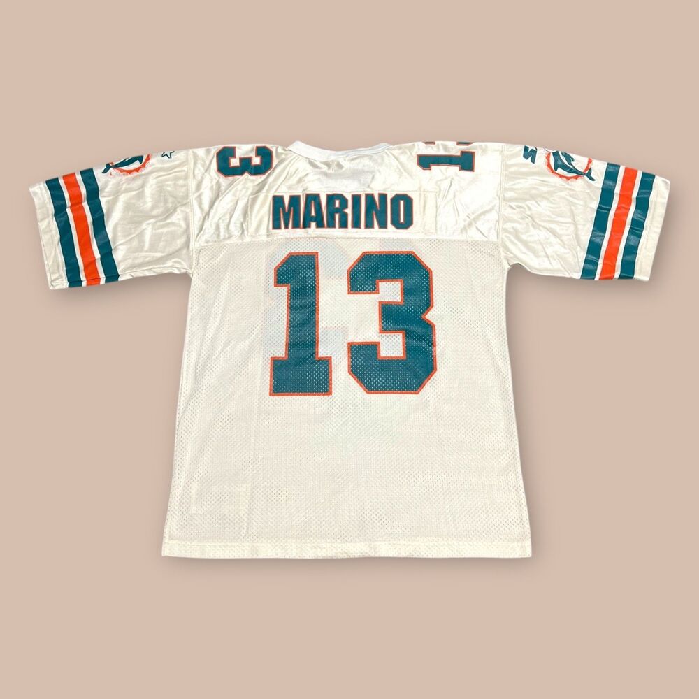 Vtg 90s Starter Miami Dolphins Dan Marino Jersey White